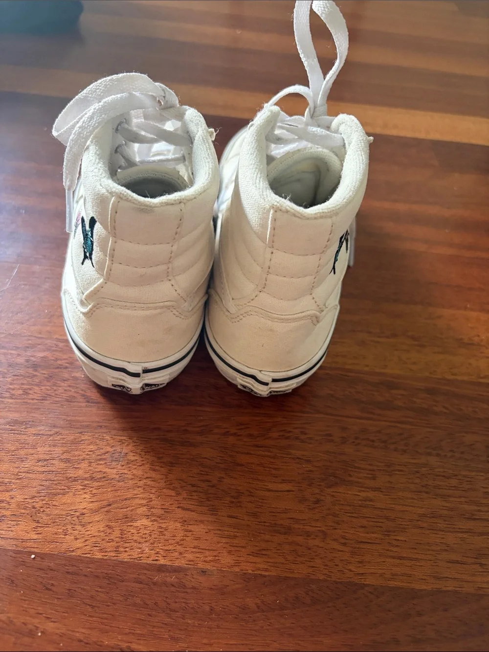 Vans White High-Top Canvas Sneakers